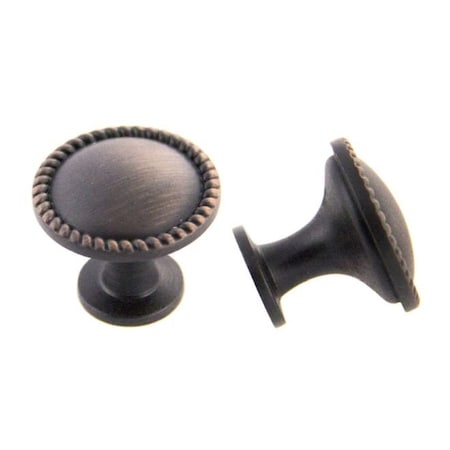 Crown 1-1/5" Rope Cabinet Knob Oil Rubbed Bronze Finish CHK97210B